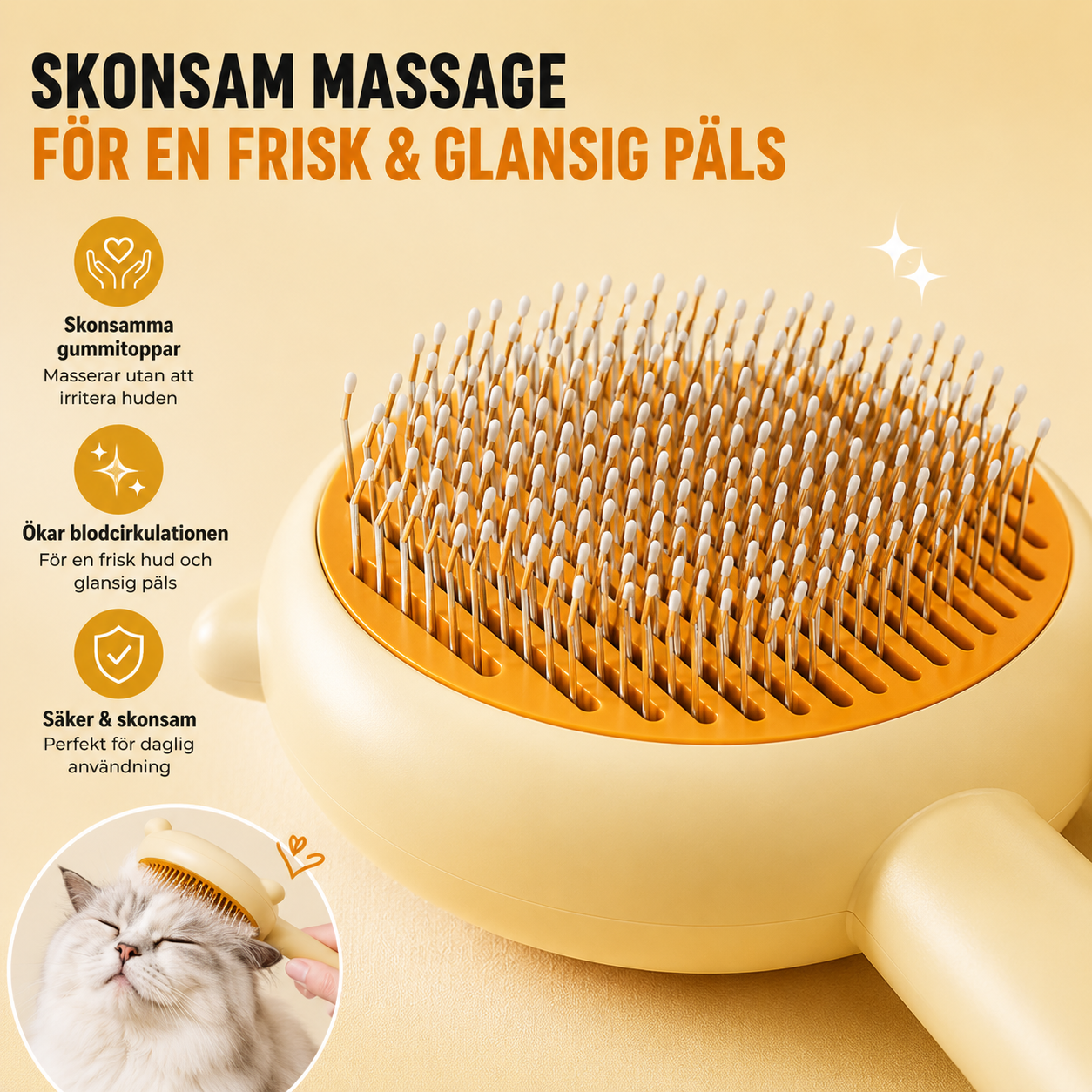 FurEase™ – Självrengörande Pälsborste för Hund & Katt