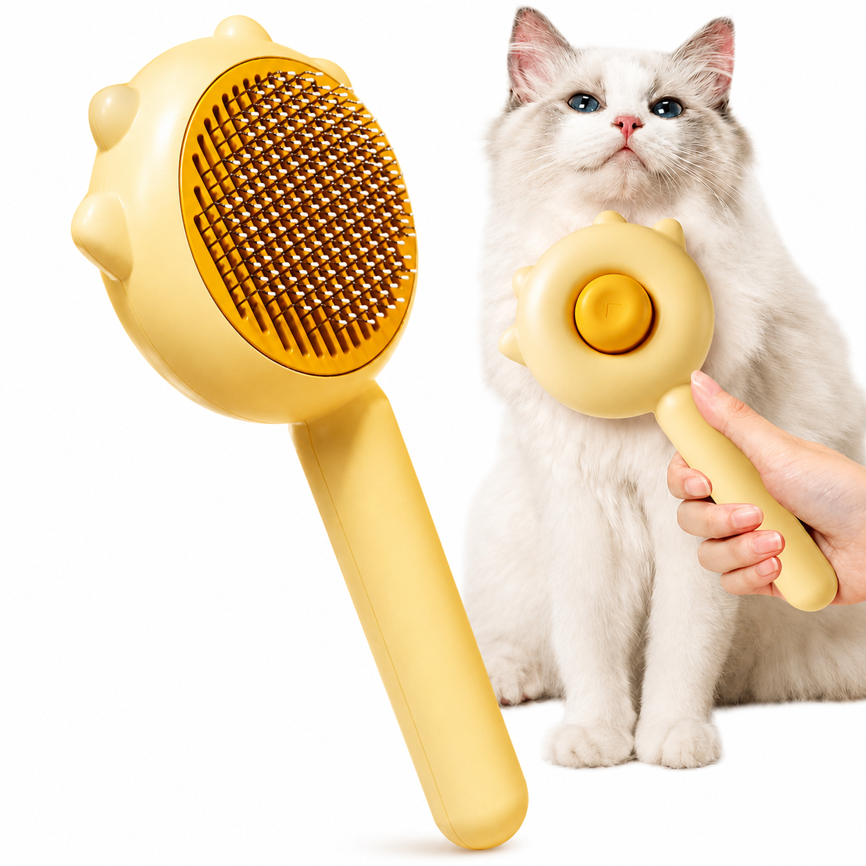 FurEase™ – Självrengörande Pälsborste för Hund & Katt