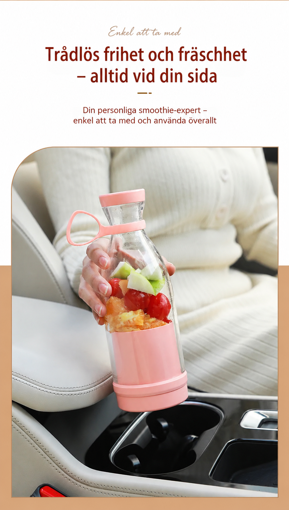Portabel Juiceblender – Smoothie Mixer för Frukt & Grönsaker