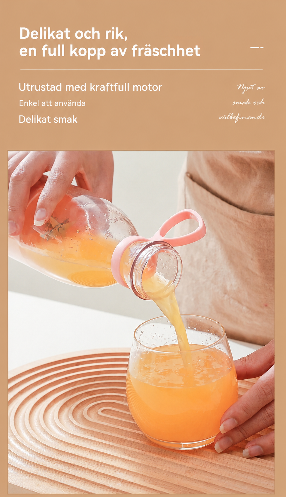 Portabel Juiceblender – Smoothie Mixer för Frukt & Grönsaker