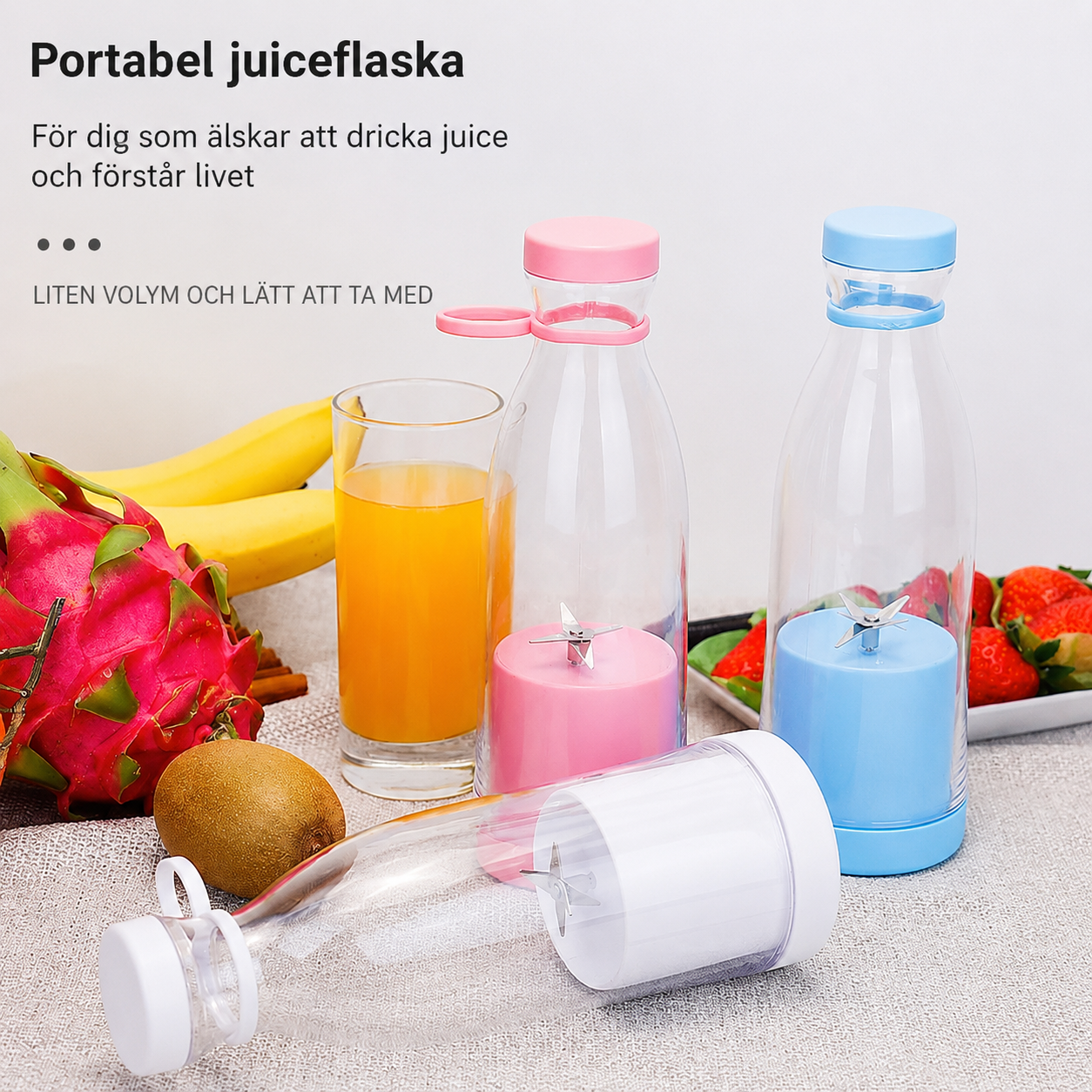 Portabel Juiceblender – Smoothie Mixer för Frukt & Grönsaker