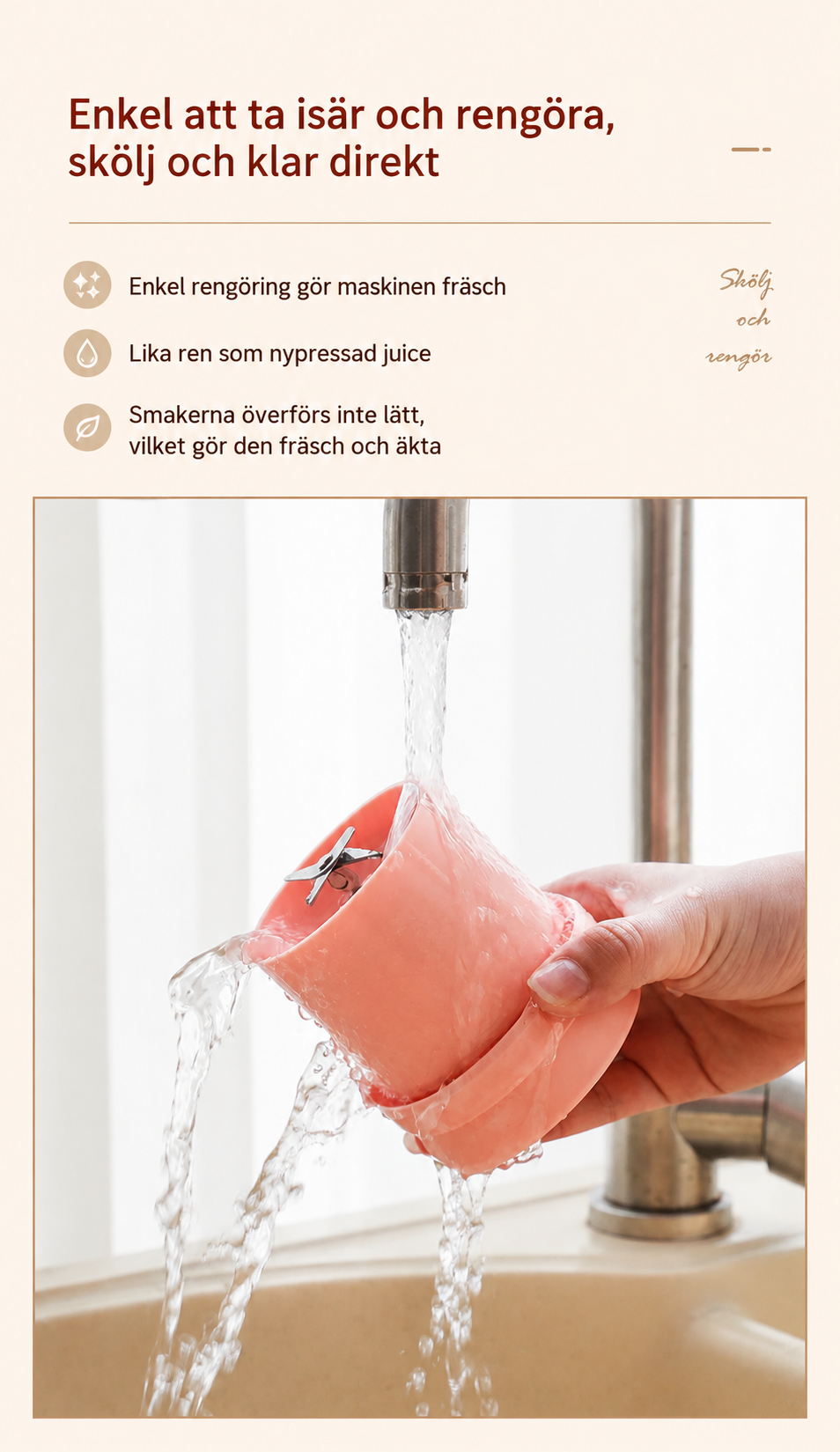Portabel Juiceblender – Smoothie Mixer för Frukt & Grönsaker