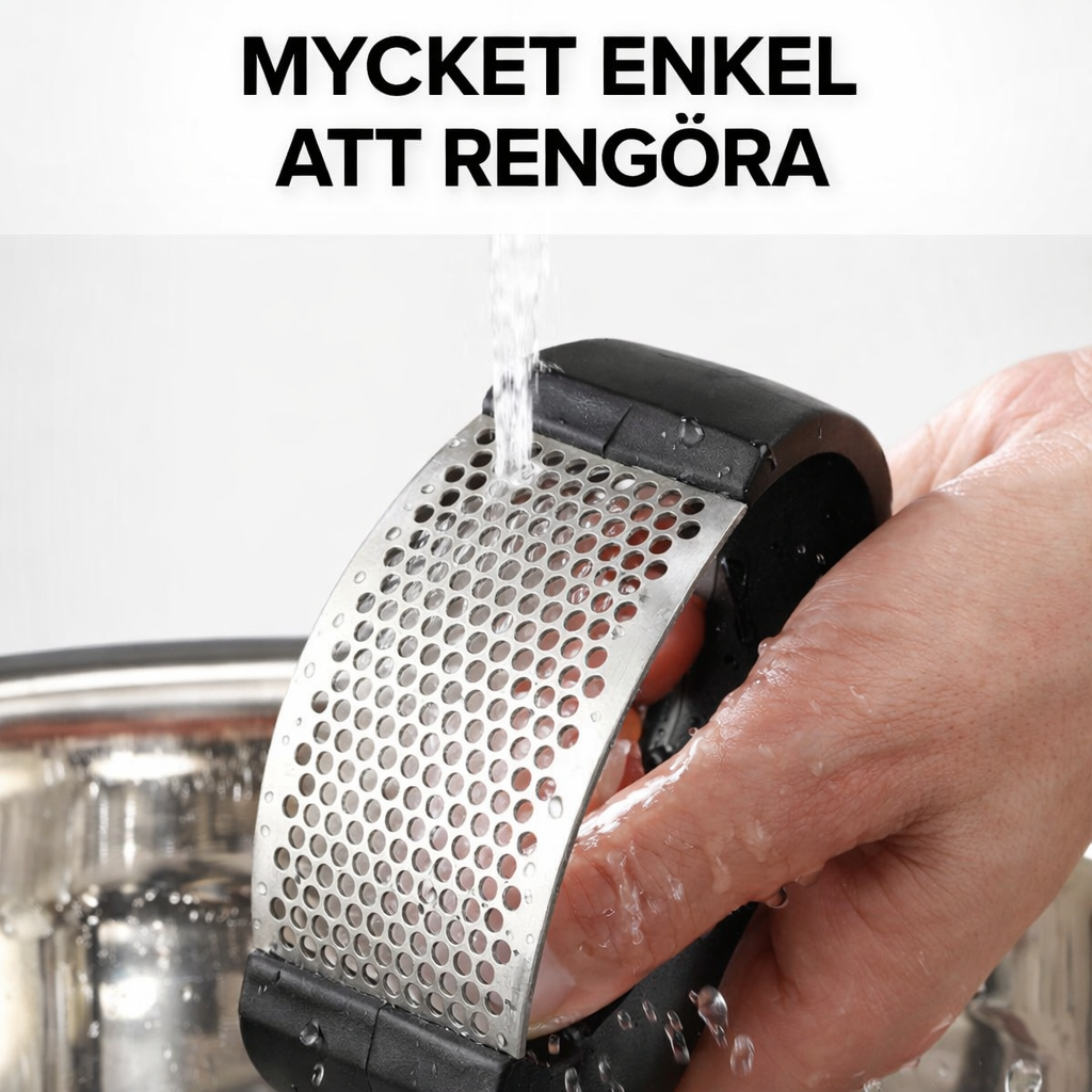 Vitlökspress i Rostfritt Stål – Snabb, Enkel & Ergonomisk