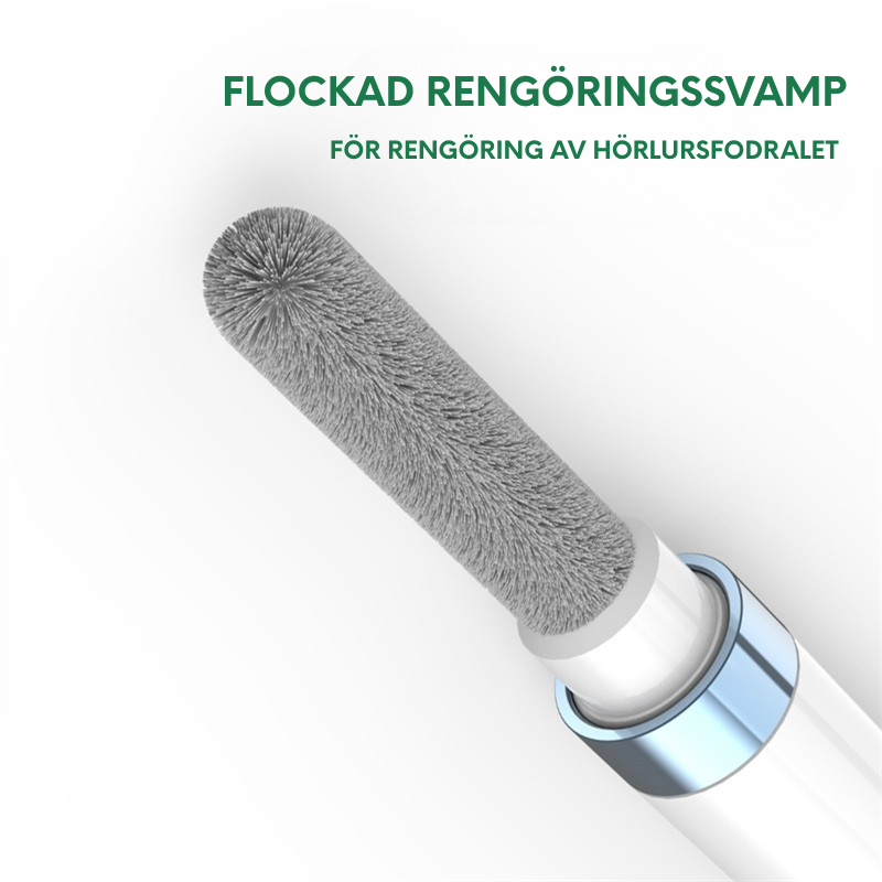 Proffsig 3-i-1 Rengöringspenna för AirPods, Hörlurar & Tangentbord