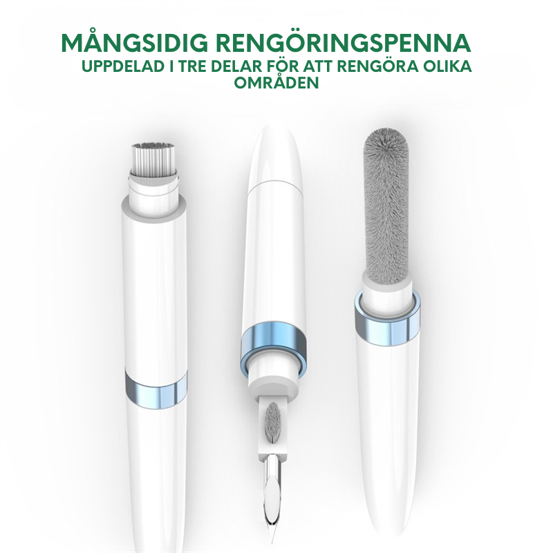 Proffsig 3-i-1 Rengöringspenna för AirPods, Hörlurar & Tangentbord