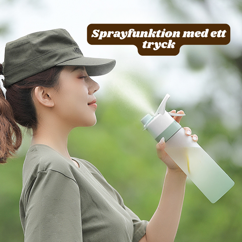 Sportflaska med mist-spray – perfekt för gym, utomhusaktiviteter och resor
